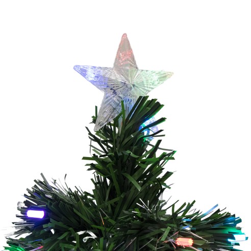 Albero di Natale in fibra ottica 180 cm punta