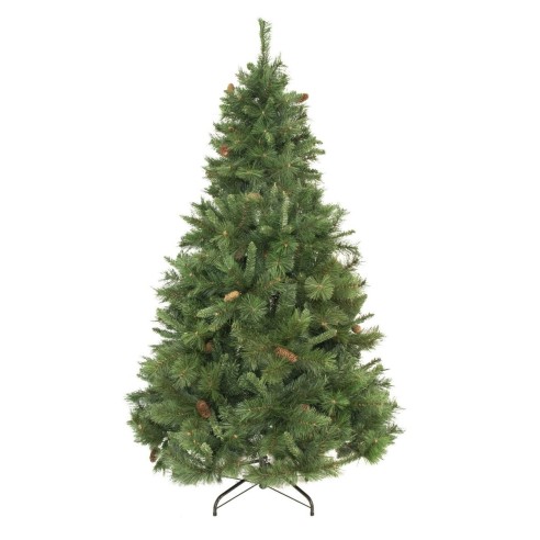 Albero di Natale realistico Amazzonia New con pigne 180 cm Flora