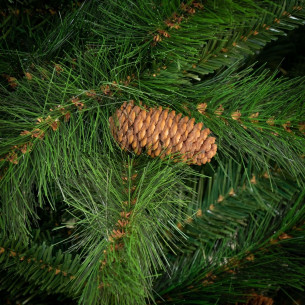 Albero di Natale realistico Amazzonia New con pigne 150 cm Flora 2