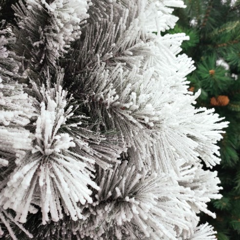 Albero di Natale innevato Des Alpes 150 cm Flora