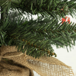 Albero di Natale Pinetto con base in juta 60 cm Flora 2