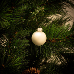 Palline di Natale in vetro mix argento Ø 4 cm 2