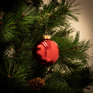 Palline di Natale in vetro multicolore Ø 8 cm da 18 pezzi 2