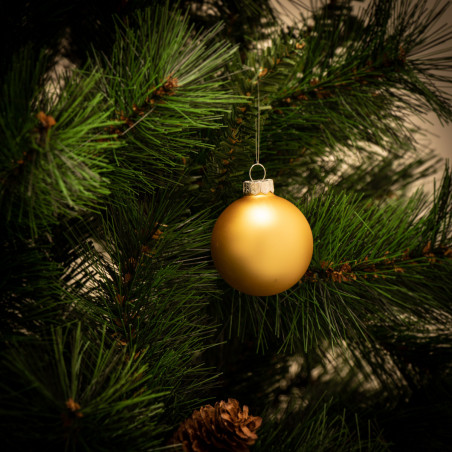 Pallina di Natale in vetro oro lucido Ø 6 cm