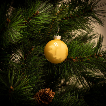 Pallina di Natale in vetro oro opaco Ø 6 cm