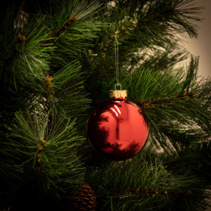 Palline di Natale in vetro multicolor Ø 8 cm conf. da 6 pezzi 2