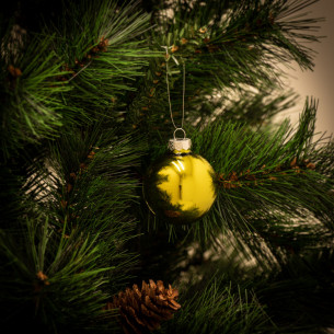 Palline di Natale in vetro verde Ø 6 cm conf da 10 pz 2