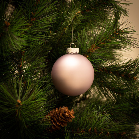 Pallina di Natale in vetro lilla satinato