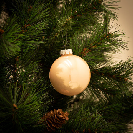 Palline di Natale in vetro multicolor Ø 8 cm confezione da 6 pezzi