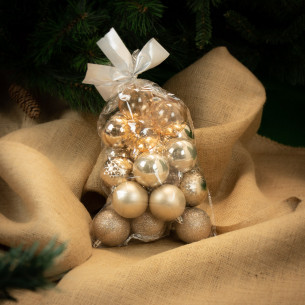 Palline di Natale in plastica Ø 6 cm sagomate mix da 24 pezzi 2