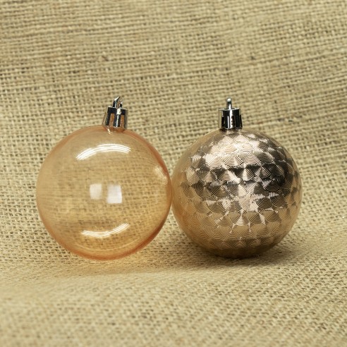 Palline di Natale in plastica Ø 6 cm sagomate mix da 24 pz