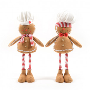 Decorazione Gingerman in tessuto 28x10xh60 cm assortito Mercury