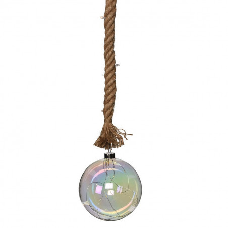 Pallina di Natale sfera in vetro Ø 150 mm 24 LED a batteria con corda H&S Collection