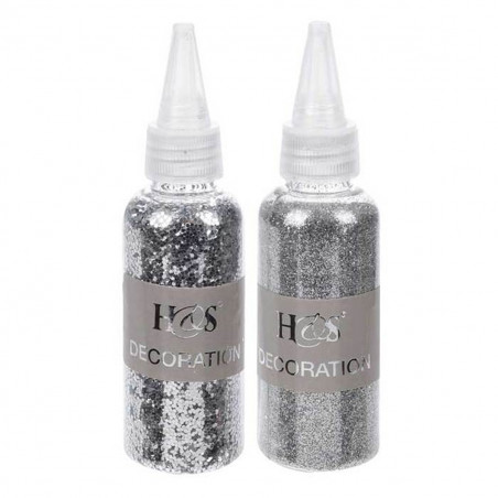 Glitter argento per decorazioni 40 g assortito H&S Collection