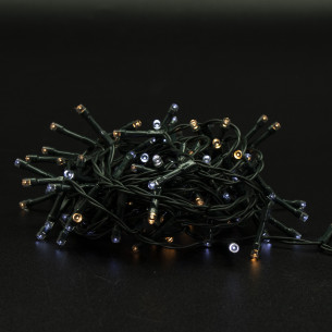 Luci di Natale a batteria con timer cavo verde 300 LED diamond 8 funzioni 15 m Domus Light 2