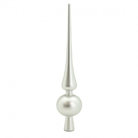 Puntale albero H 27,5 cm argento satinato H&S Collection