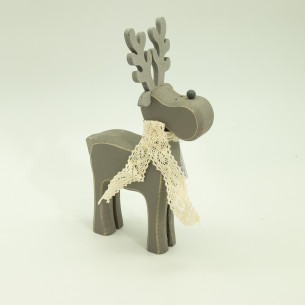Renna in legno 17xh28 cm assortito H&S Collection 2
