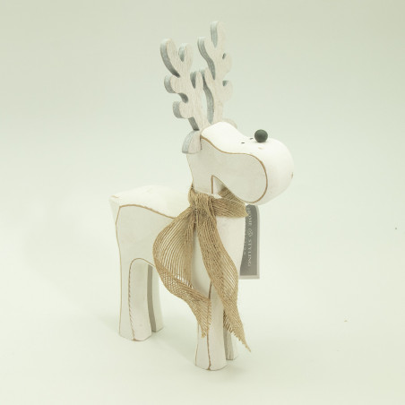 Renna in legno 17xh28 cm bianco H&S Collection