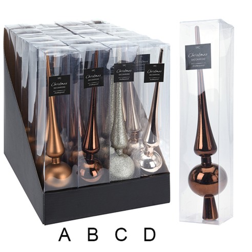 Puntale albero H 27,5 cm amber assortito H&S Collection