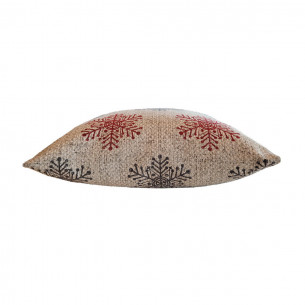 Cuscino natalizio fiocco neve 45x45 cm sfoderabile 2