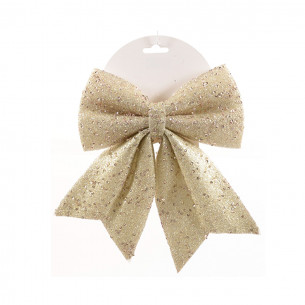 Fiocco natalizio 20x24 cm oro glitterato
