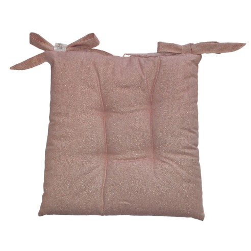Set 2pz Cuscino per sedia in lurex Glow 42x42cm rosa