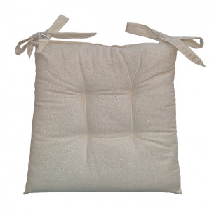 Set 2pz Cuscino per sedia in lurex Glow 42x42cm avorio 2
