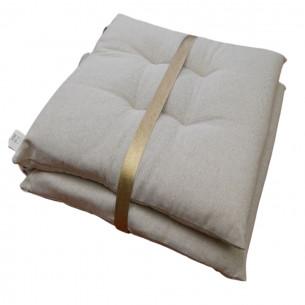 Set 2pz Cuscino per sedia in lurex Glow 42x42cm grigio Olibò