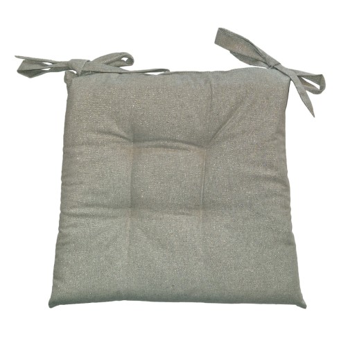 Set 2pz Cuscino per sedia in lurex Glow 42x42cm grigio
