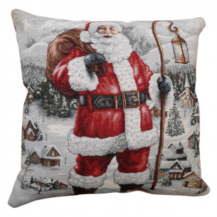 Cuscino natalizio in lurex 42x42 cm soggetti assortiti sfoderabile 2