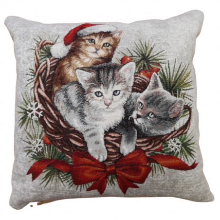 Cuscino divano natalizio in lurex 42x42 cm assortito sfoderabile
