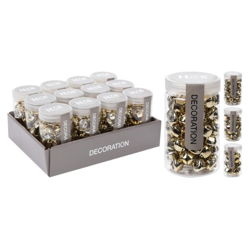 Confezione di sonagli, campanelle di Natale oro misure assortite