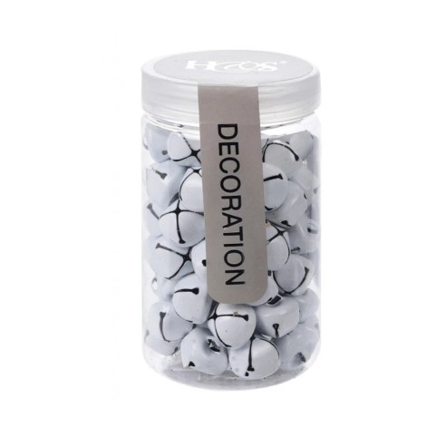 Confezione di sonagli, campanelle di Natale bianco misure assortite