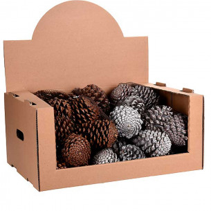 Sacchetto di pigne naturali 8 cm da 300 g assortito H&S Collection 2