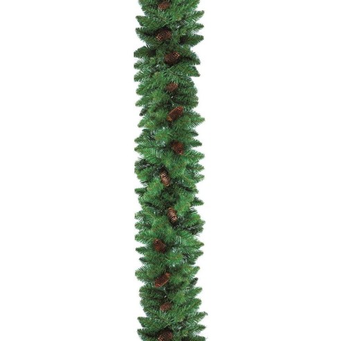 Ghirlanda natalizia abete con pigne Ø 30 cm lunghezza 270 cm Flora
