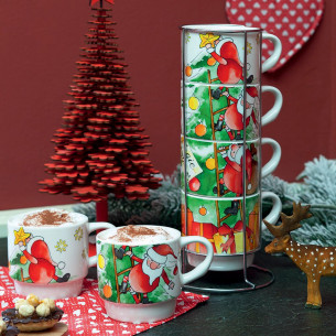 Set 4 Mug con supporto 320 Cc Santa Climb Tognana 2