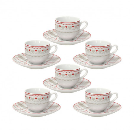 Set 6 tazzine caffè con piattino 100 cc Brunico Tognana