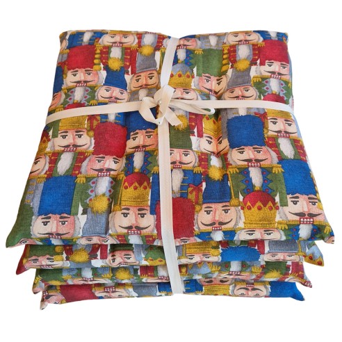 Cuscino per sedia natalizio 42x42cm Schiaccianoci 4pz