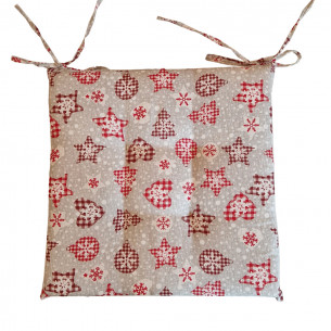 Cuscino per sedia natalizio 42x42cm Lapponia 4pz 2