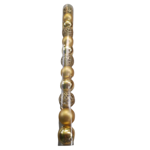 Palline di Natale oro Ø 6 cm confezione da 12 pezzi