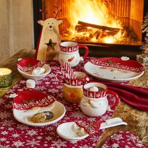 Piatto piano 28 cm Dear Santa rosso Tognana 2