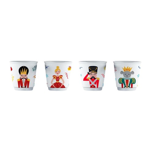 Schiaccianoci collection set 4 bicchierini caffè Bialetti
