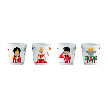 Schiaccianoci collection set 4 bicchierini caffè Bialetti