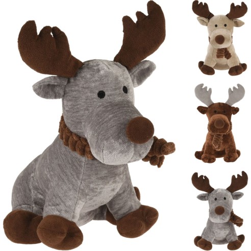 Fermaporta Renna peluche H31 cm assortito
