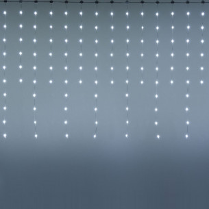 Tenda luminosa stalattiti effetto pioggia cavo trasparente 420 nano LED luce fredda 810x110 cm Prequ D3763