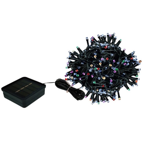 Luci di Natale cavo verde 480 LED multicolor memory giochi pannello solare Prequ D3803