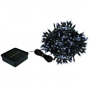 Luci di Natale cavo verde 480 LED bianco freddo memory giochi pannello solare Prequ D3802