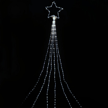 Cometa in metallo 320 nano LED luce fredda effetto caduta telecomando Prequ D3765