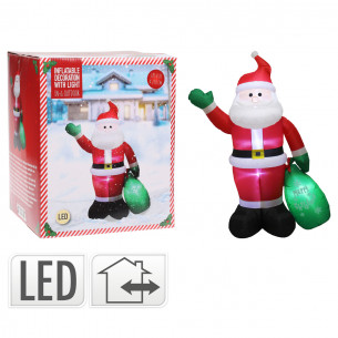Babbo Natale gonfiabile luminoso H250 cm con luce led