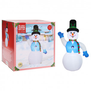 Pupazzo di Neve gonfiabile luminoso H360 cm con luci LED